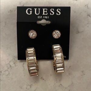 💥GUESS Gold and Crystal Earrings Set💥